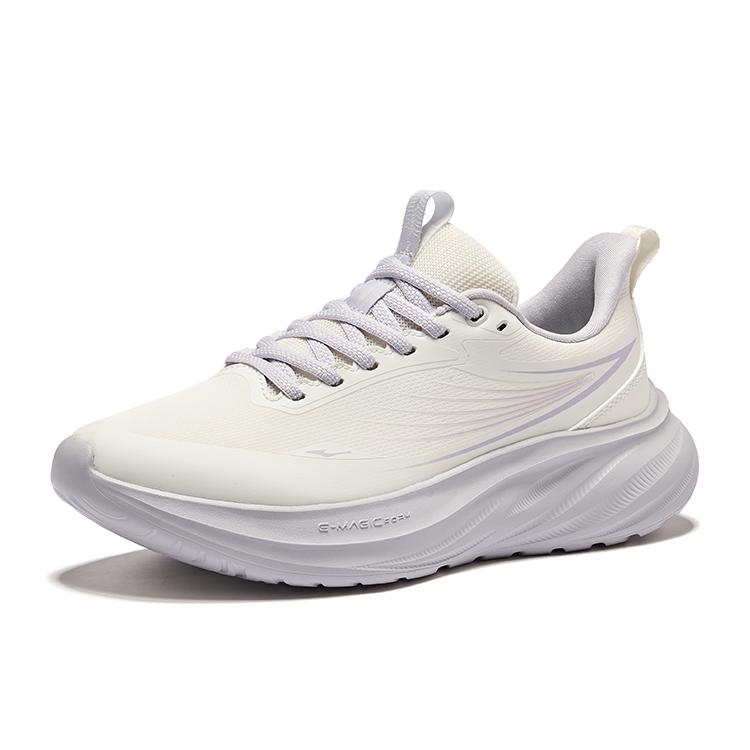 Hongxing Erke Comfortable Shock Absorbing Low Top Casual Running Shoes Women Sneakers Micro-Crystal-White Galaxy-Purple 52125403226-002