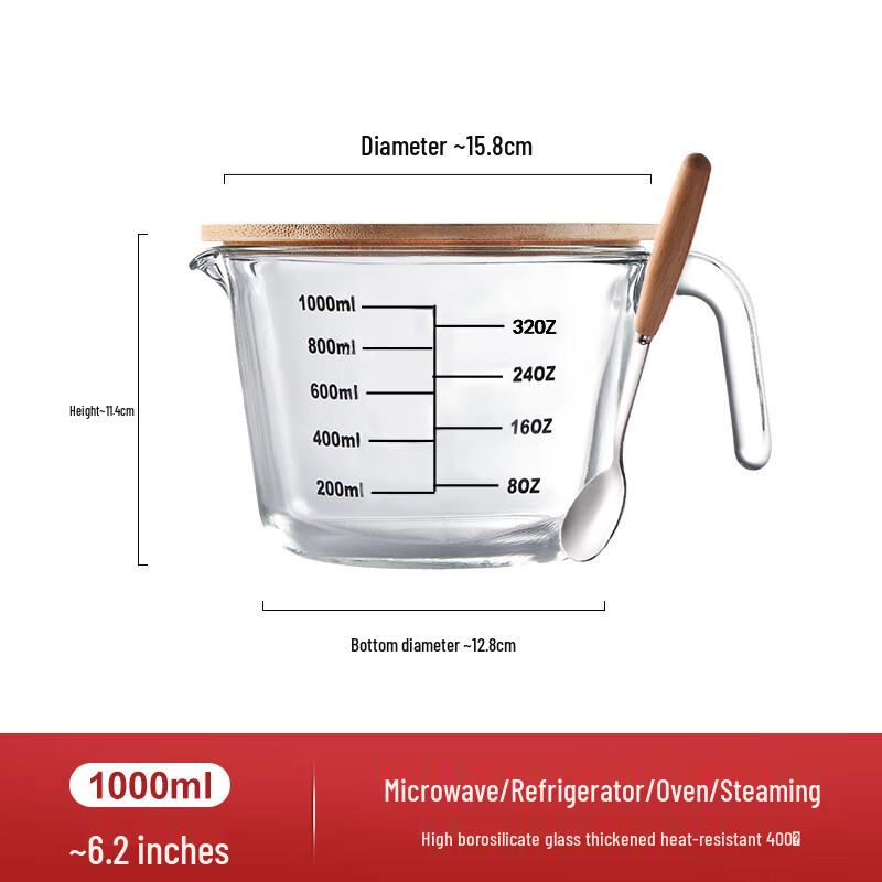 Жаропрочное стеклянное мерный и смесительный стакан