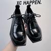 Hight Quality 2024 Spring New Street Style Height Increasing Leather Shoes For Men's Black Hombre Teenagers Daily Casual Dress