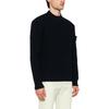 STONE ISLAND Logo Patch Crew Neck Loose Fit Pullover Sweater Men Sweater Blue 8115537D5-V0020