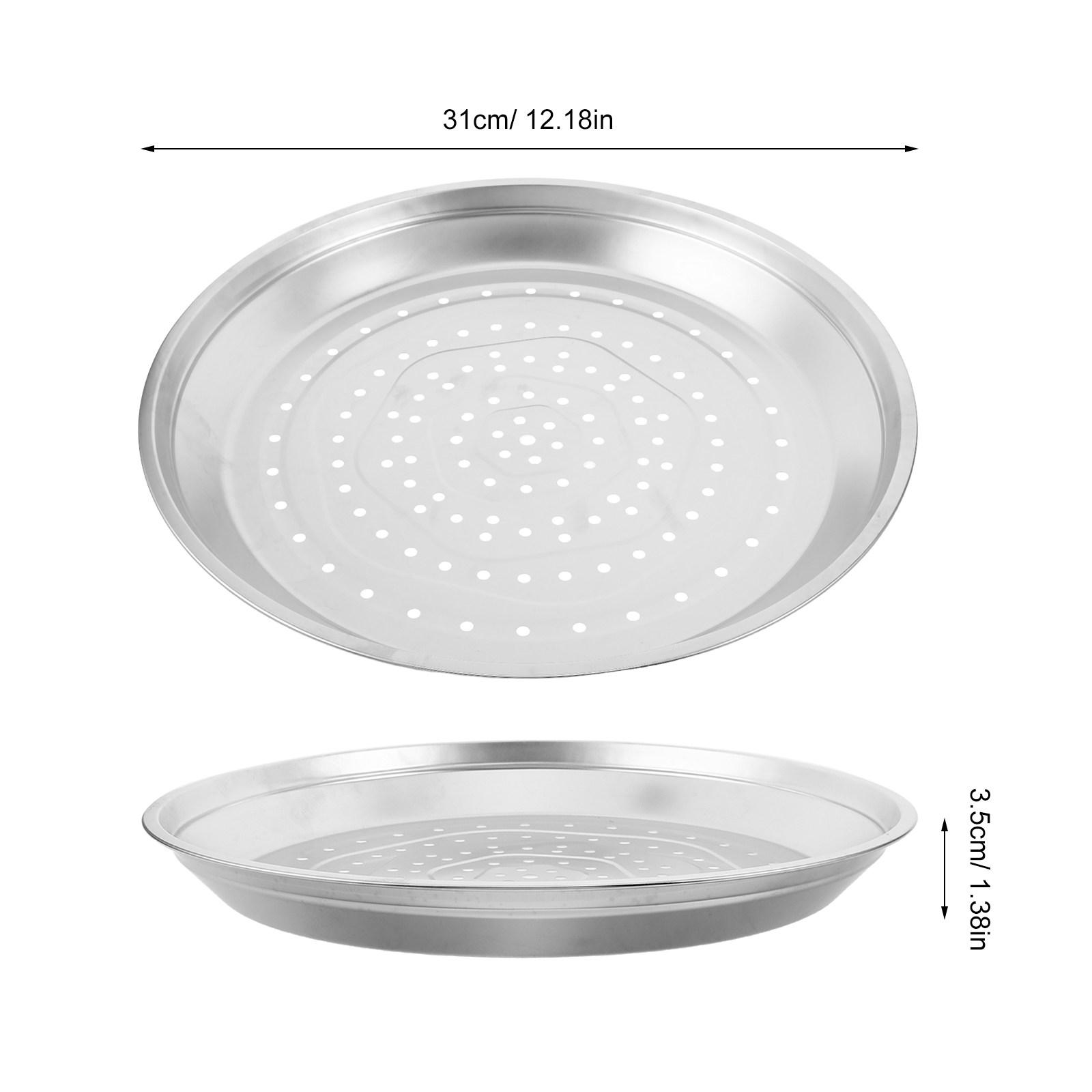 

12 Inch Stainless Steel Steaming Rack Round Steamer Tray for Pot Wok Steamer Insert Vegetable Dumpling Fish Steam Cooking