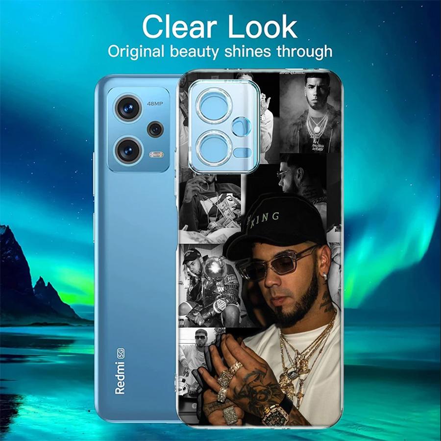 Rapper A-Anuel AA Real Phone Case For Redmi 12 13C 12C 15C 9 10 10C Note 13 Pro Plus 14 15 Pro 9T 9C 9A TPU Soft Cover Clear Cel