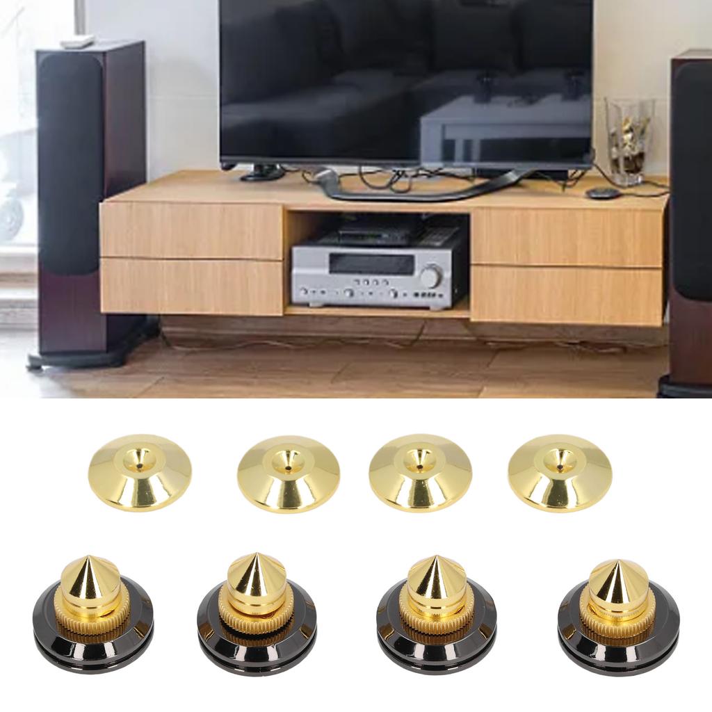 4 Set HiFi Speaker Isolation Feet Professional Metal Vibration Damping Speaker Shock Absorber Pads f