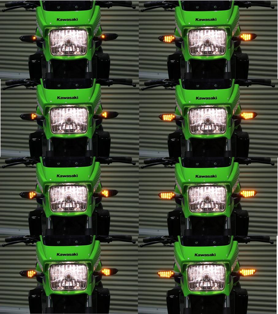 POSH FAITH LED Turn Signal Conversion Kit Type with for and Z800 (Sequential Relay) ZRX1200, DAEG, Z1000, (Part Number 072108)