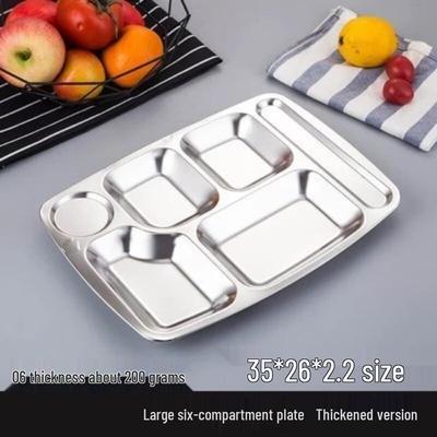 Zhuoyuan Stainless Steel Divided Cafeteria Tray