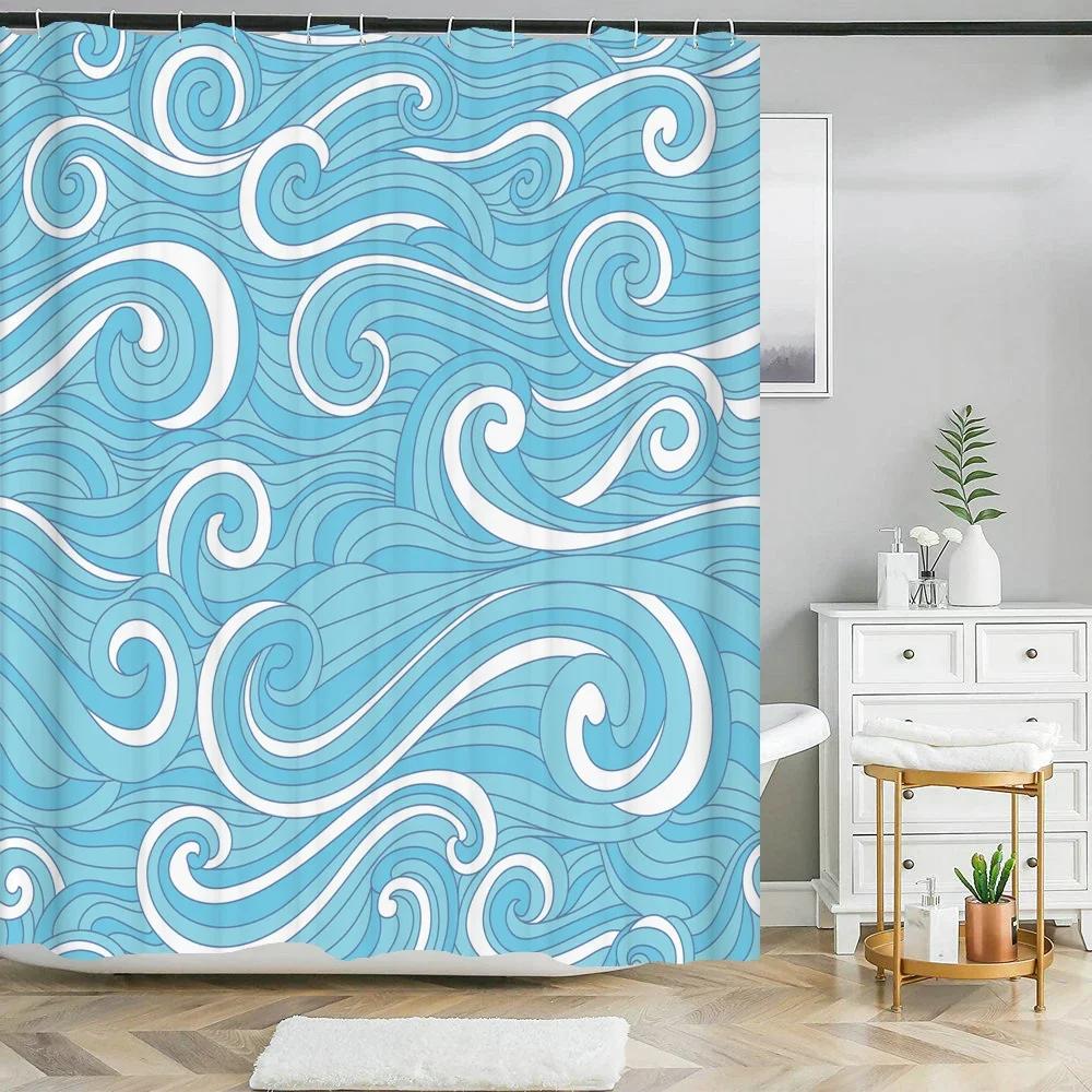 

Art Marble Print Shower Curtain Waterproof Bathroom Curtain Modern Abstract Bath Curtain Toilet Partition Curtains With Hooks W60H190(CM)-1 Pcs