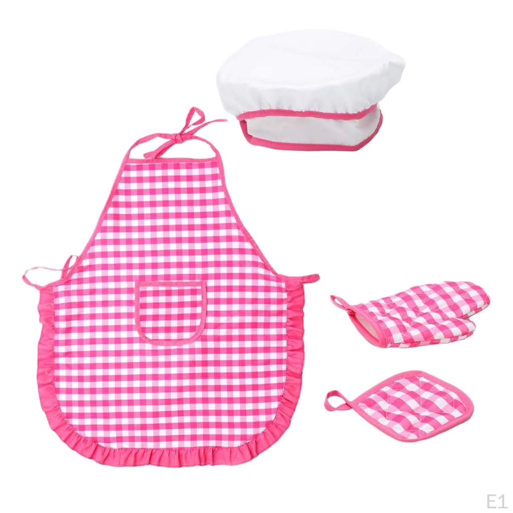 Pieces Hat & Apron with Accessories Kitchen Set
