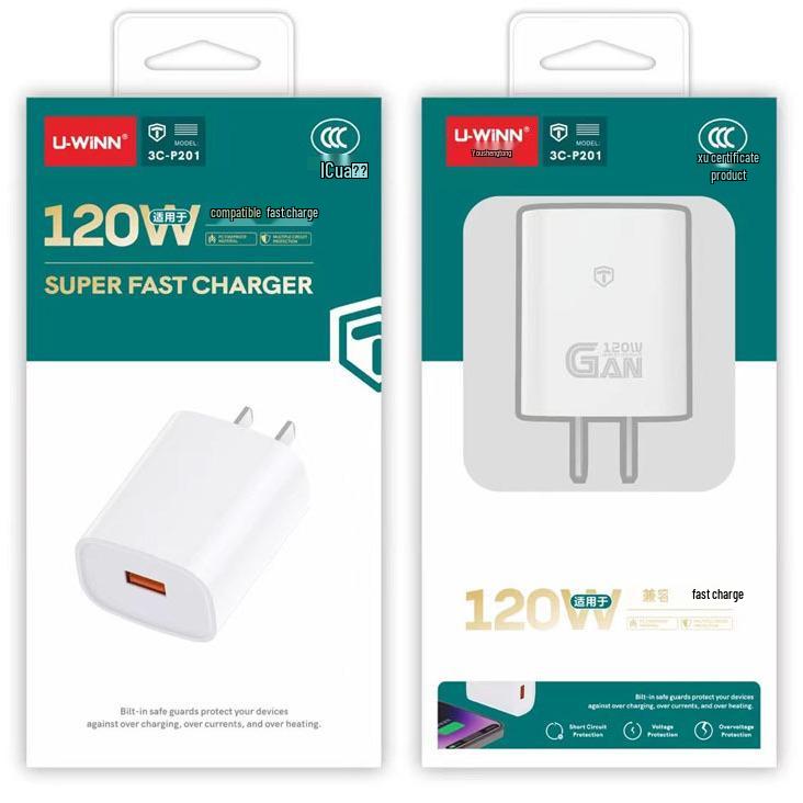120W GaN Fast Charger for Huawei, OV, Mi - Type-C Compatible