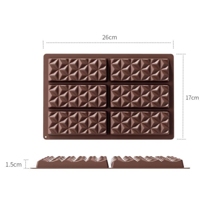 

Формы для шоколадных батончиков, силиконовые формы для шоколадных батончиков, распадающиеся на части, восковые плавкие формы, легко снимаемые, прямоугольные, прочные, для белка и энергии, подарок ручной работы Type 5