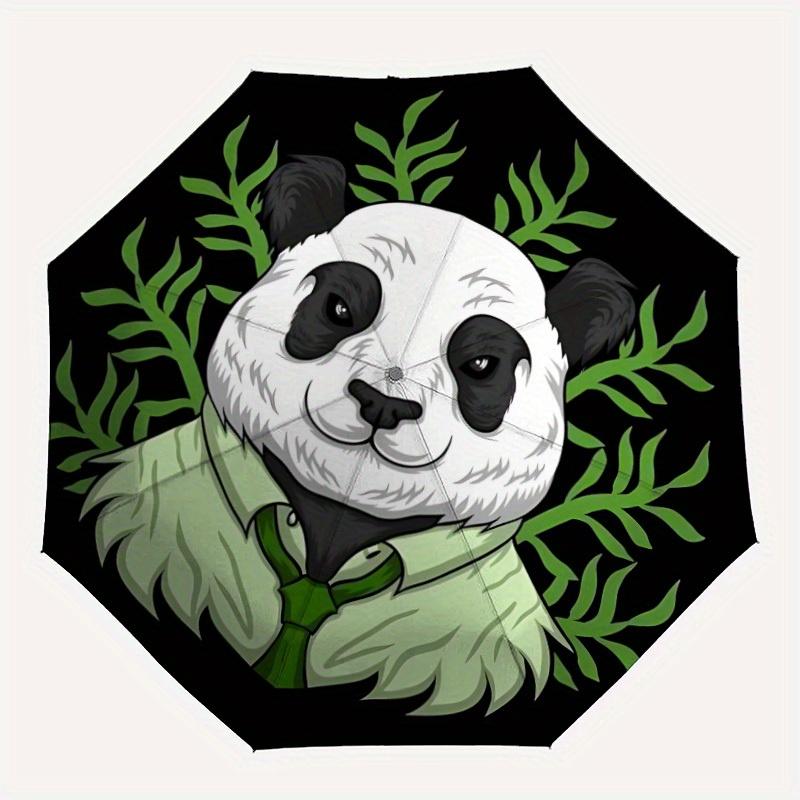 

1pc Panda Leaf Auto Open/close, All-Season Portable Folding Umbrella for Women & Men, Travel, Everyday, Formal Events - Compact Luxury Parasol, Outdoo