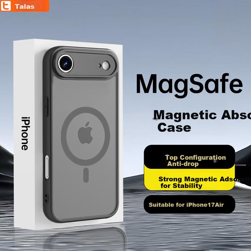 Skin-Feel Magnetic | Full Lens ProtectionCase for IPhone 17 Air, Skin-Friendly Frosted Transparent Silicone Shockproof Lens Protector And Wome