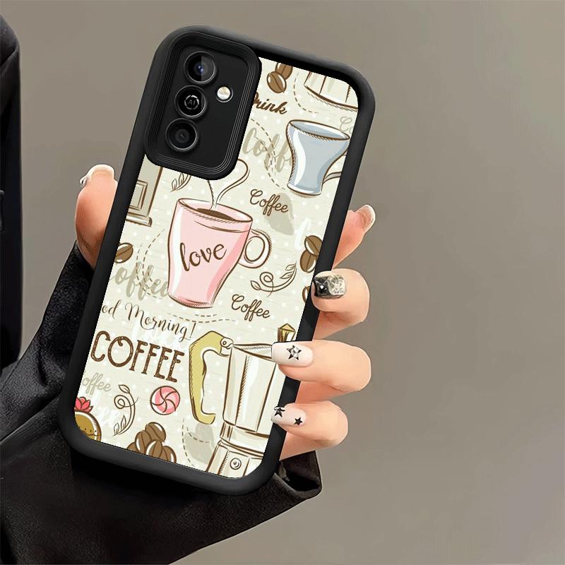 Handyhülle für Samsung Galaxy A17 A16 A15 A14 A13 Schwarz Kaffee Mode Stil A56 A36 A26 A55 A35 A25 A54 A34 A24 A53 A33 A23 A07