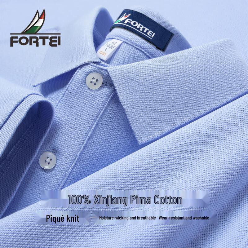 Мужская футболка-поло FORTEI с коротким рукавом, 100% пике-хлопок из Синьцзяна XL