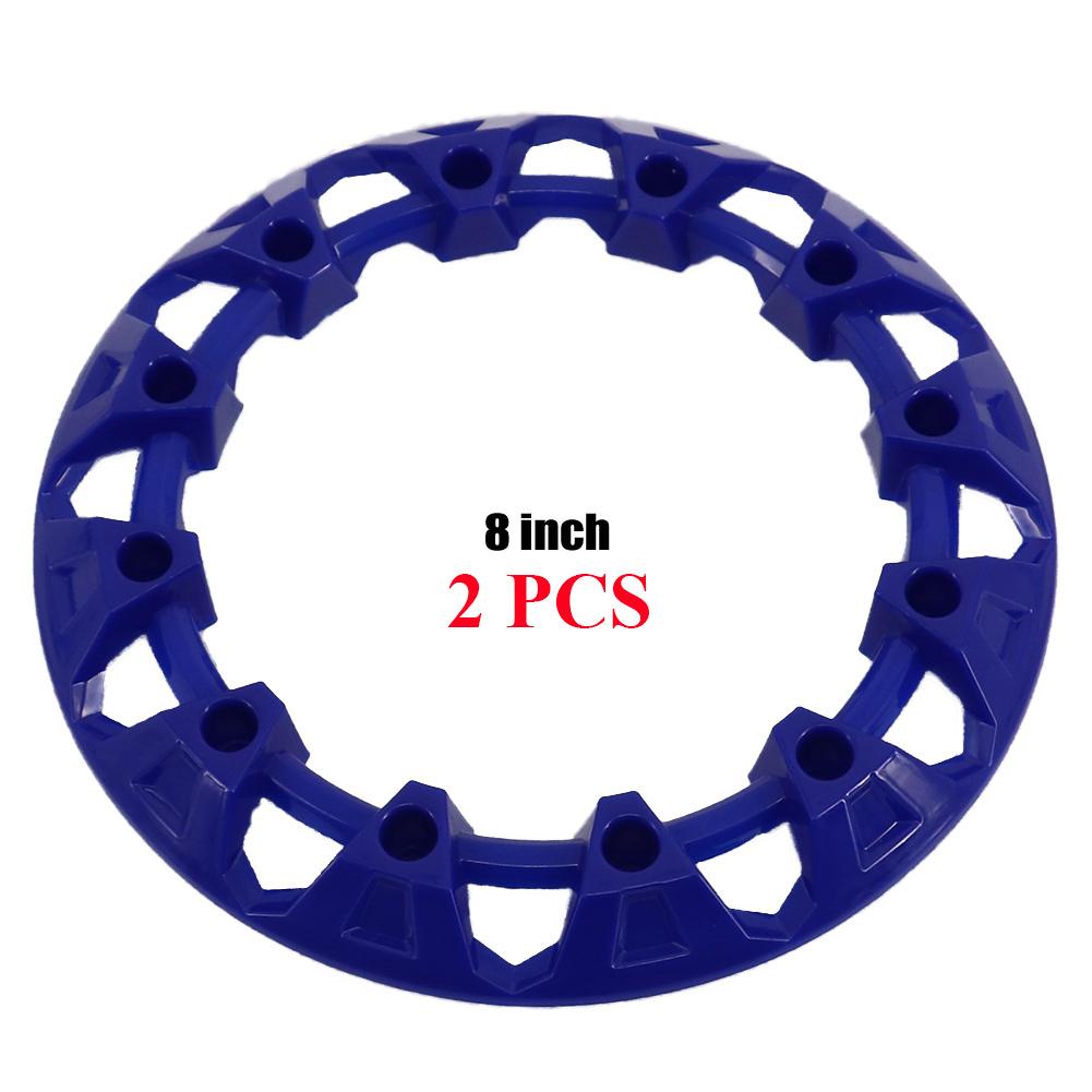 2Pcs 8-inch ATV Wheel Trim Hub Protection Decor Rim Cap Universal Vehicle All Terrain Wheel Plastic Cover Fit 8 Inch Tires