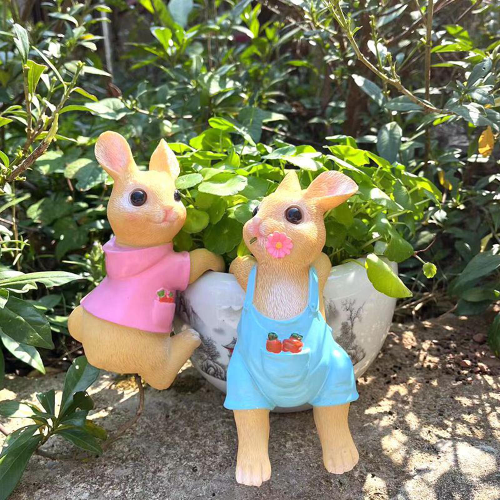 2pc Easter Craft Bunny Ornaments 3.5 Inch For Decorating And Easter Decorations Easter Craft Bunny Ornaments, Easter Decorations One Size