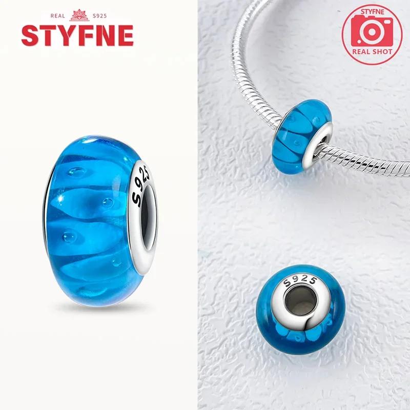 Copperblue Series Crystal Enamel Murano Charming Bead Copper Color Beads Fit Original Bracelet For Women Diy Jewelry Gifts