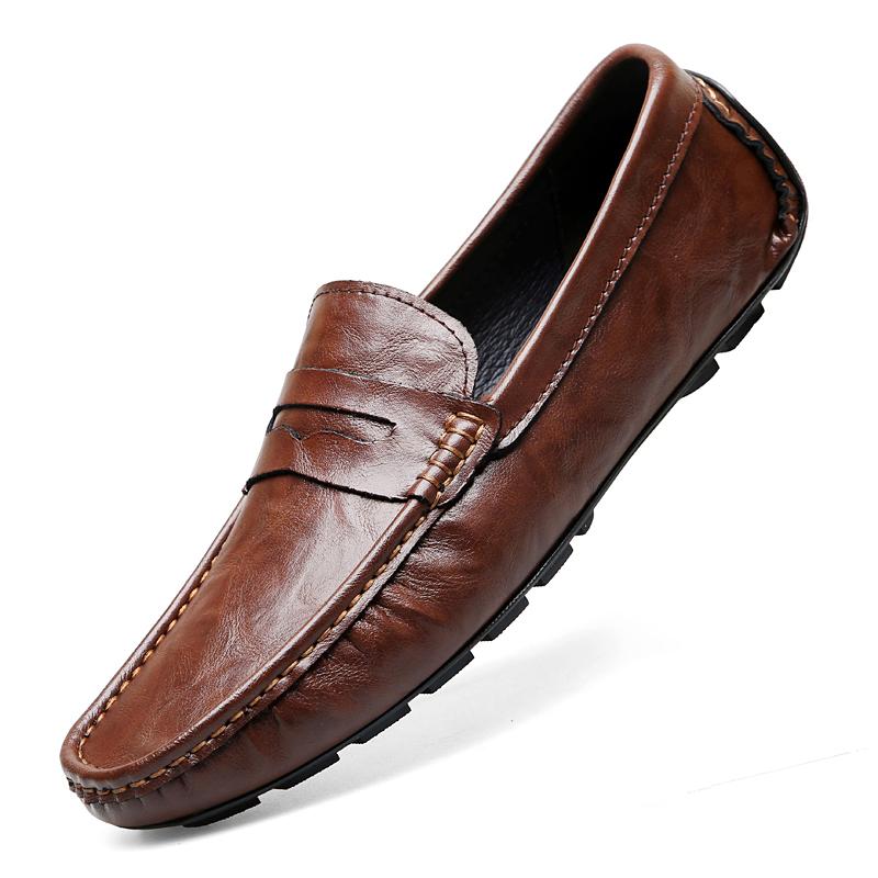 Grote Maat 47 Leren Penny Heren Loafers en Slip-ons Casual Schoenen Heren Moccasins 2026 Zomer Slip-On Platte Schoenen Heren Rijschoenen