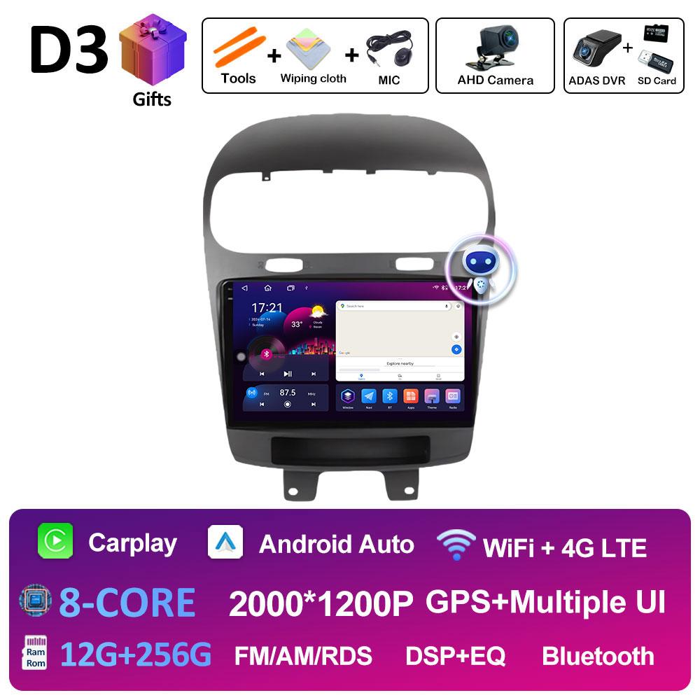Android Smart System BT For Dodge Journey Fiat Freemont Leap 2011 2012 2013 2014 - 2020 DSP Stereo Cooling Fan QLED IPS Screen