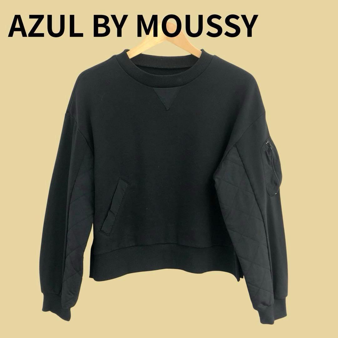 Azure by Mousy Sweatshirt Quilted Long Sleeve Black M