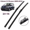 24"+16" Frameless Wipers for C3 Picasso, C4 Picasso MK1, 3008 MK1, Berlingo B9, Partner B9, C4 Grand Picasso