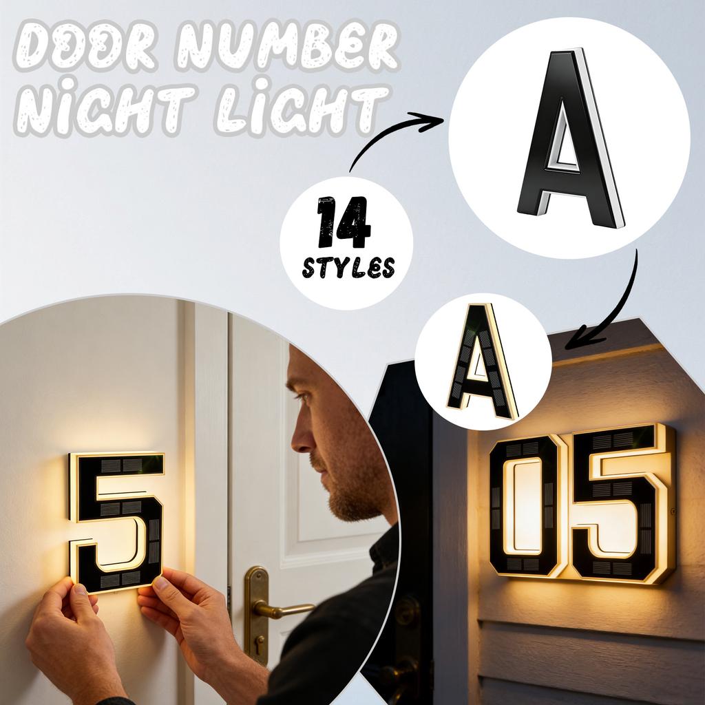 Modern Acrylic LED House Number Sign Illuminated Address Plaque Weatherproof Outdoor Decorative Number 3 for Home Office Hotel Apartment Door Wall