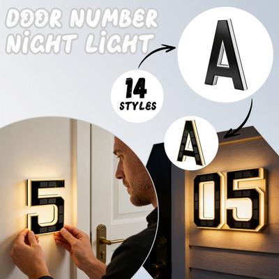 Modern Acrylic LED House Number Sign Illuminated Address Plaque Weatherproof Outdoor Decorative Number 3 for Home Office Hotel Apartment Door Wall