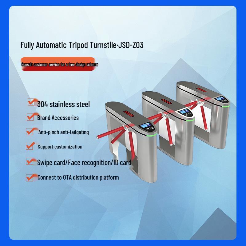 304 Stainless Steel Face Recognition Pedestrian Gate with Ticket Verification