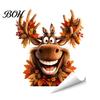 Decorative PVC Window Film Thanksgiving Sticker, Static Cling Fall Decal, Removable Autumn Decals Cute Animal Sticker for Holiday Decoration