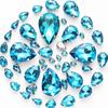 50pcs Hand-Sewn Water Drop Rhinestones: Colored Crystal Glass for DIY Wedding Dress and Clothing Accessories