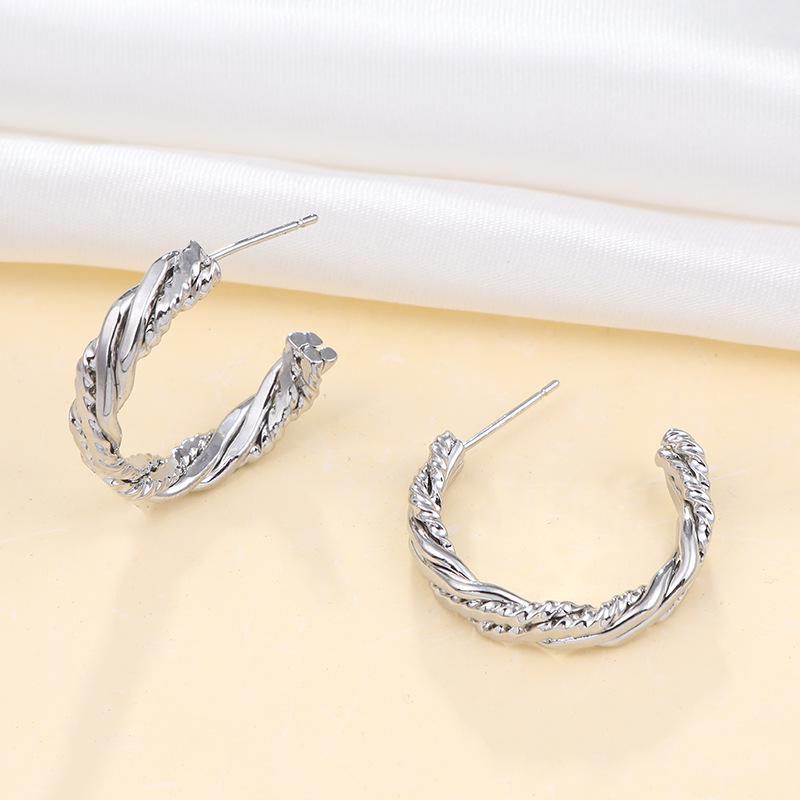 Huazi Style Zircon Stud Earrings for Women - Gold-Plated, Non-Fading Luxury Jewelry