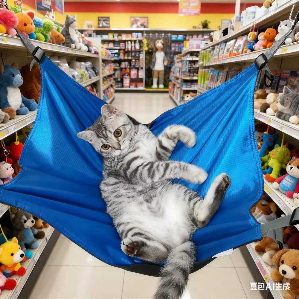 Hanging Cat Hammock, Pet Hammock For Cage, Adjustable Cat Bed Two Sides Comfortable/waterproof Resting Sleepy Pad For Cats Small