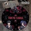 Tokyo Ghoul Runder Teppich Teppich für Wohnzimmer Schlafzimmer Sofa Spielzimmer Dekor Rutschfeste Bodenmatte