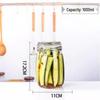Glass Storage and Pickling Jar with Buckle Seal for Wine, Tea, Honey, and Jam