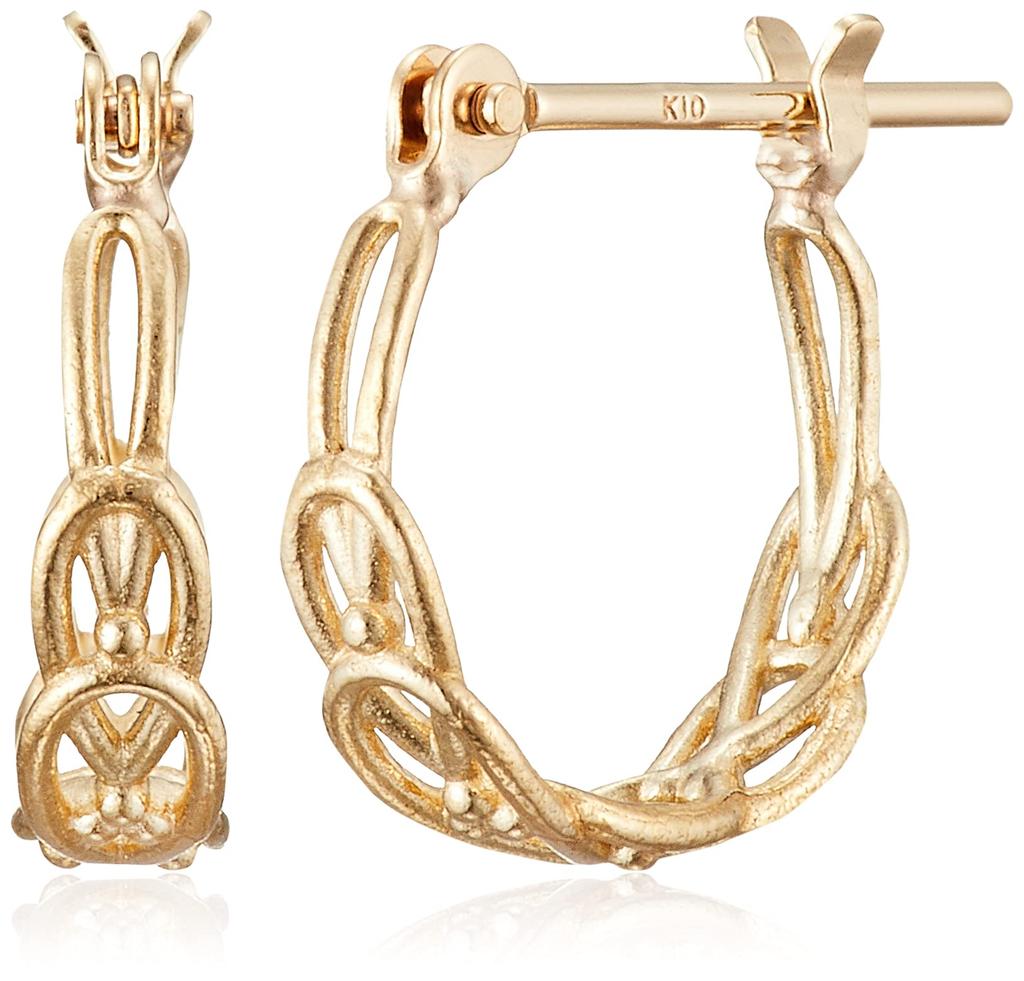 Hoop 10K yellow earrings, openwork, gold, PG_8126J_-01