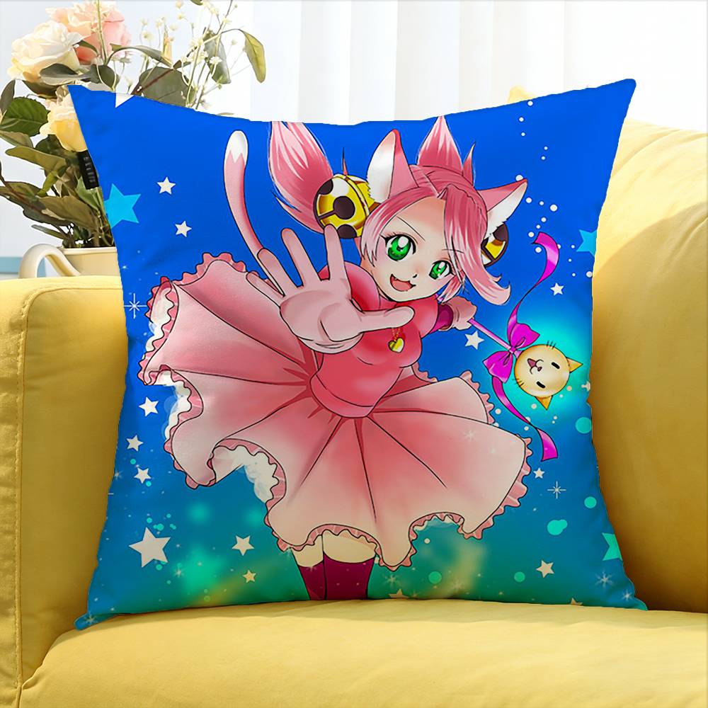 mew mew PINK Deltarune   Various Sizes Square Pillow Case For Car Home Bedchamber Decor
