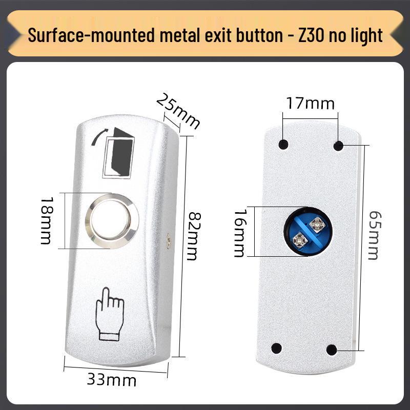 86 Type Rainproof Surface-Mounted Exit Button with Auto Reset for Outdoor Access Control