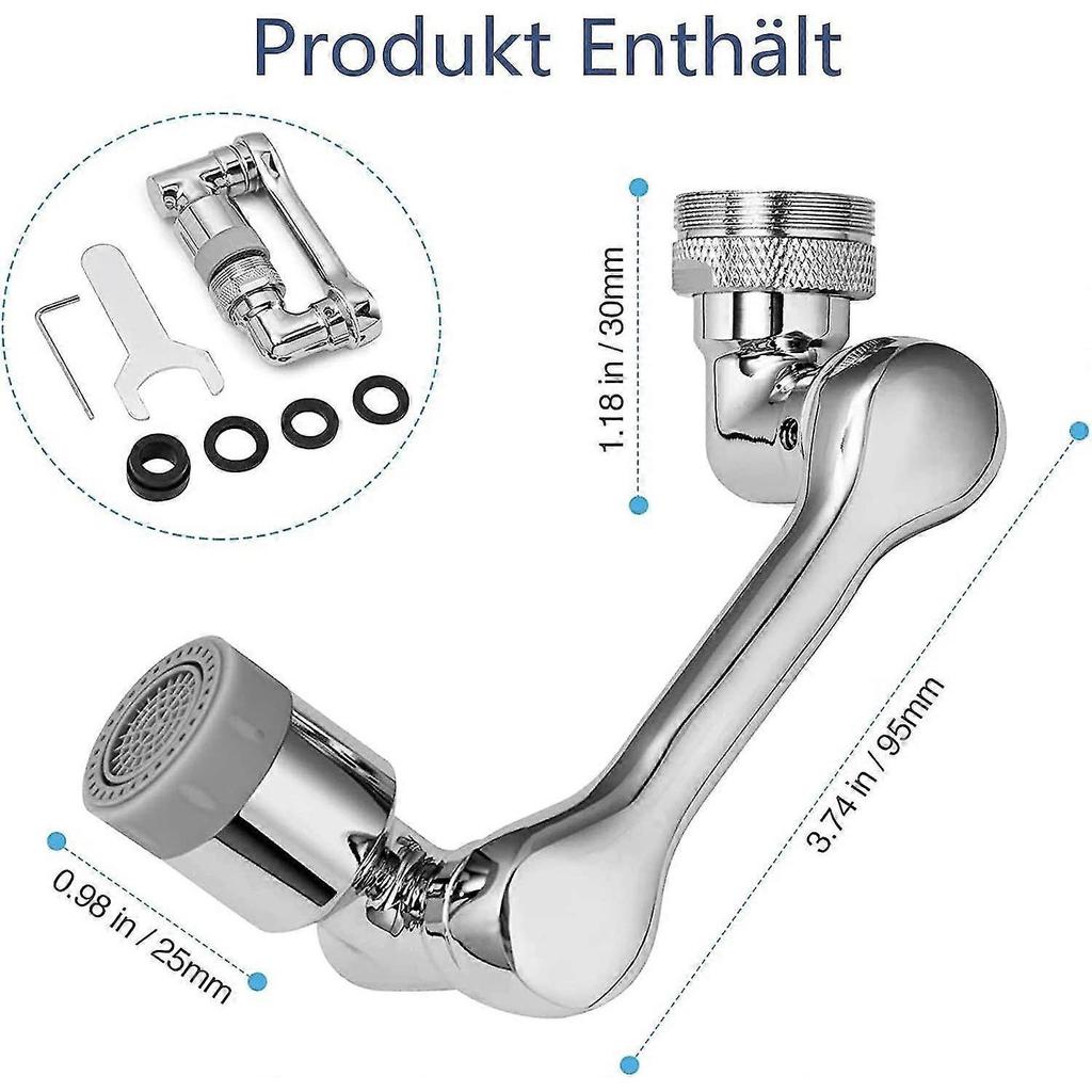 1080 Degree Swivelling Tap Aerator 22 Mm Internal Thread And 24 Mm External Thread Kitchen/bathroom Tap Attachment
