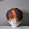 Retro Grobkeramik Vase Pflanzentöpfe Tischdekoration Künstliche Blumen Dekorationsblumen Arrangement Raum Ästhetische Dekoration