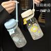 Water bottle high value cartoon children's water cup cute pet milk cover cup portable portable sealed leak-proof plastic cup tea cup