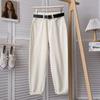 Wiosna Lato Damskie Retro Jeansy z Wysokim Stanem Luźne Jeansy Lekkie Dopasowane Marchewkowe Spodnie