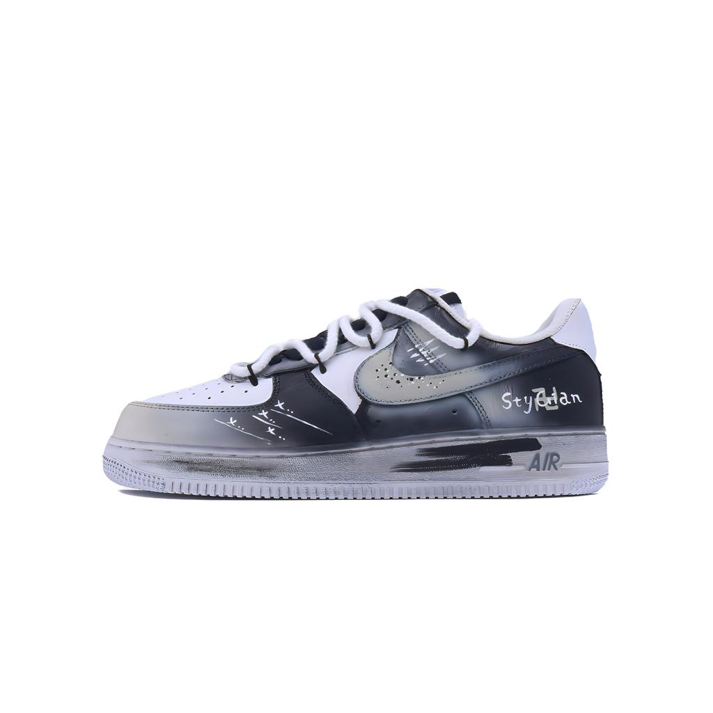 Nike Air Force 1 Singularity, Hades Slip Resistant Abrasion Resistant Low top Skateboard Shoes Unisex Black Gray CW2288-111(Team779-)