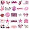 50Pcs Romance Aesthetic Retro 90S 00S Pink Y2K Girls Stickers For Luggage Guitar Laptop Phone Diary Waterproof Vinyl Decals