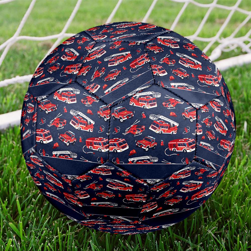 Fire Truck Theme Size 5 Soccer Ball, Suitable for Both Indoor and Outdoor Matches, a Gift Suitable for Everyone.