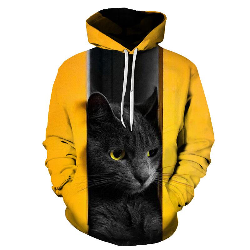 Neues Super Süßes 3D Katzen Kapuzensweatshirt Für Männer Und Frauen DIY Kapuzen Herbst Junge Und Mädchen Tier Weißes Street Outfit Pullover