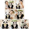 Panda Plush Toy With Leaf And Fortune Motifs For Kids Gift And Collectors