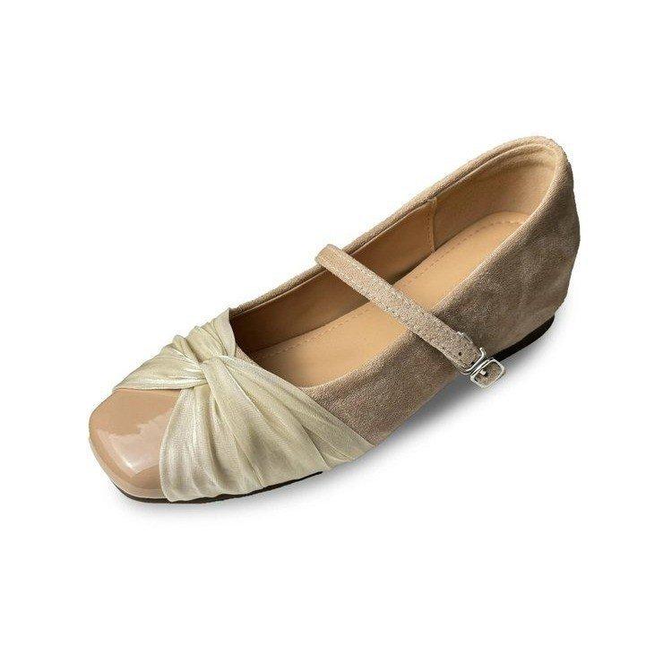 Small man invisible inner height increase Mary Jane shoes fairy style 2025 autumn new French sweet one-word single shoes woman