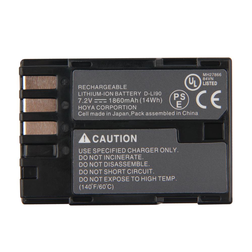 Replacement Battery D-Li90 For Pentax 645D K7 K7D K3 K5 K52S K01 1860mAh