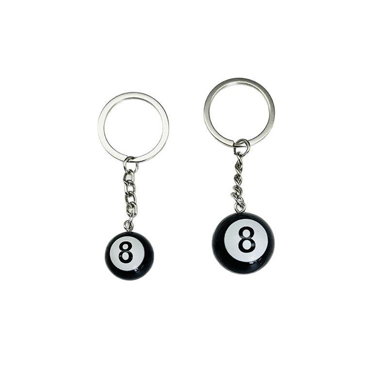 DIY Resin Jewelry Black Billiard Table Keychain Charms