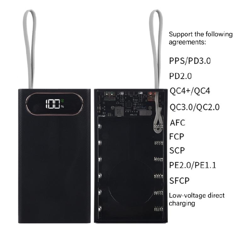 Assembly Power Battery Case for 12PCS 18650 Cells Spring Loaded Contacts Not Require Soldering High Capacity Output