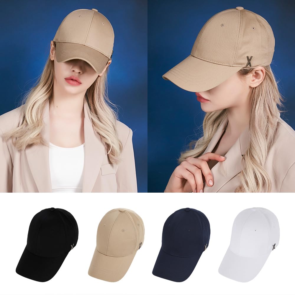 Stud logo over fit ball cap Beige [VARZAR]